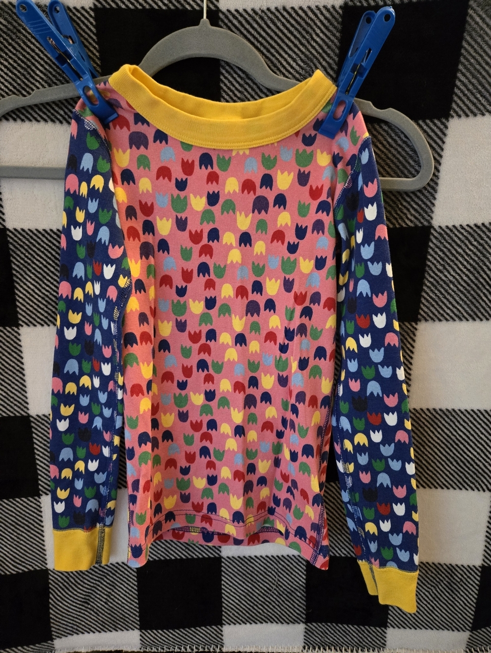 Hanna Andersson Pink & Navy Tulip Print Long Sleeve Tee